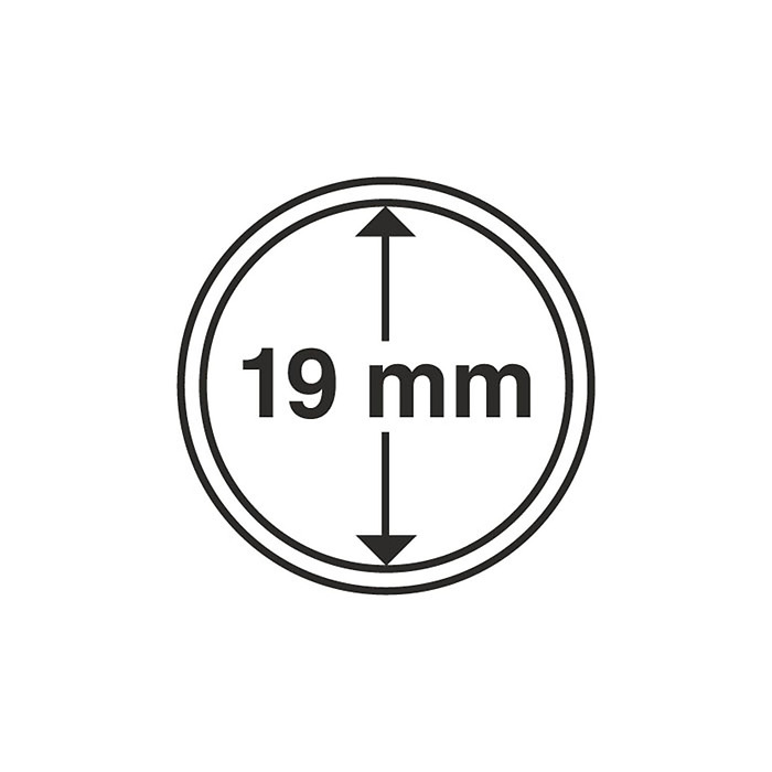 Cápsulas Grips para monedas de 19 mm, paquete de 10