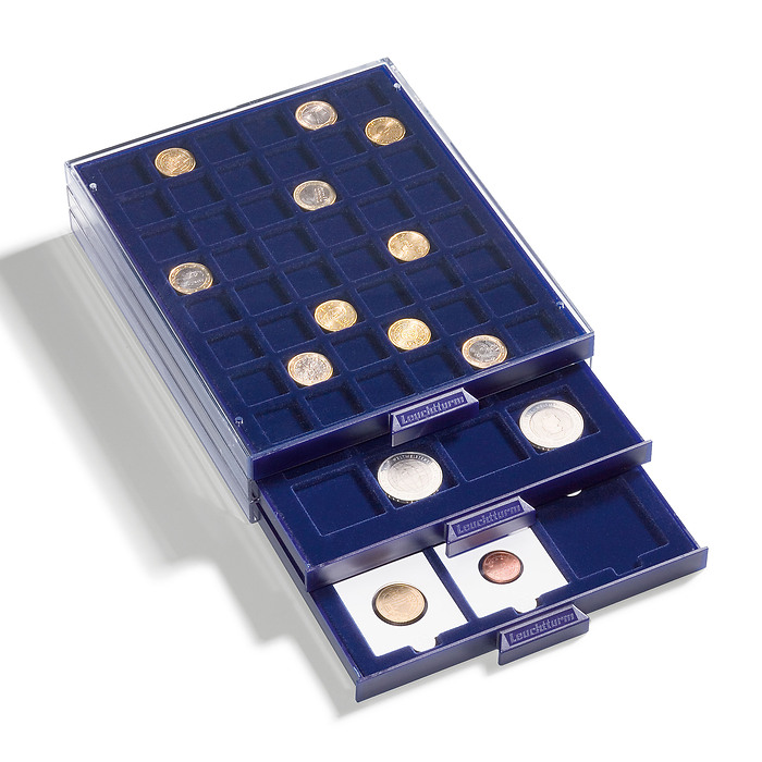 Bandeja para monedas Smart, con 30 divisiones esquinadas de   33 mm Ø