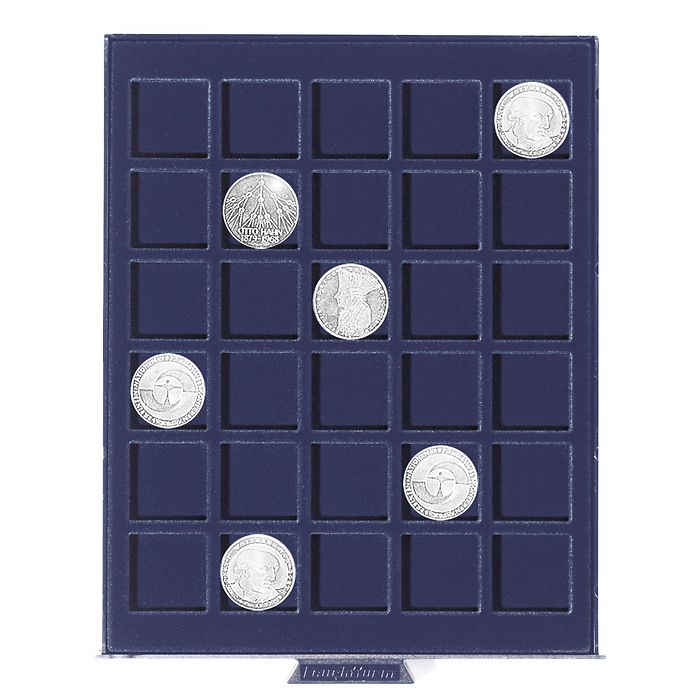 Bandeja para monedas SMART, con 30 divisiones esquinadas de  33 mm Ø