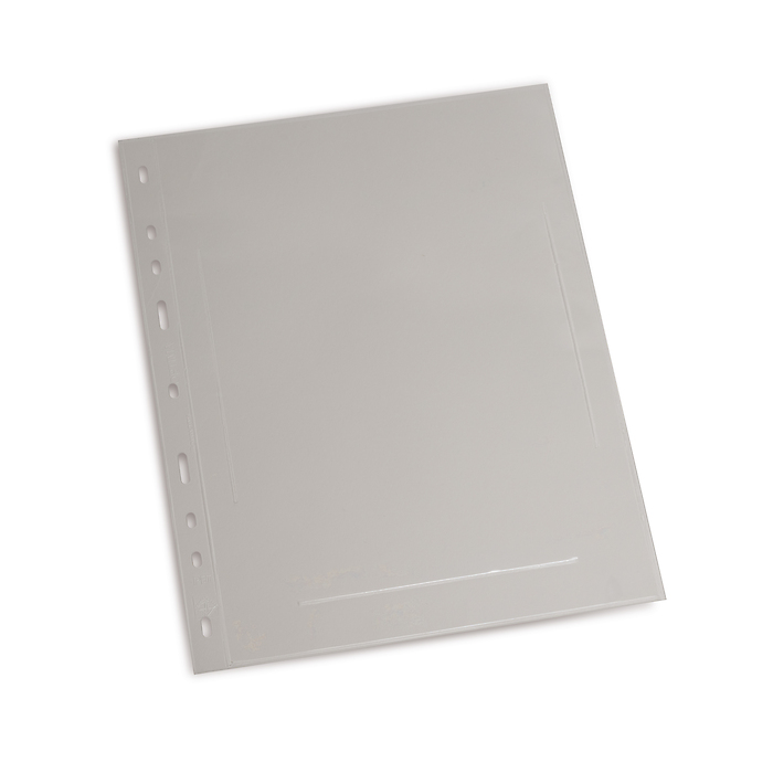 Hojas de plástico Optima, 1 división para FDCs, transparentes