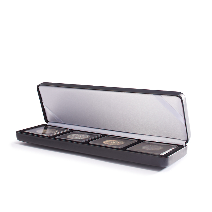 Estuche Nobile para 4 Quadrum, 50x50 mm, negro