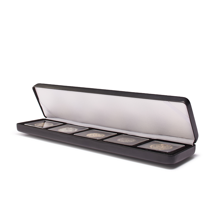 Estuche Nobile para 5 Quadrum, 50x50 mm, negro