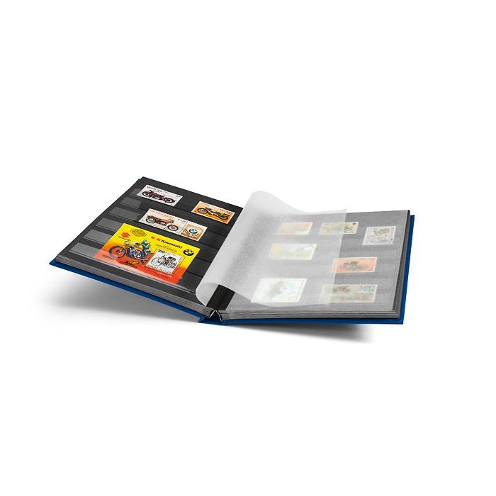 Basic clasificador, DIN A5, 32 páginas negras, tapa no acolchada, azul