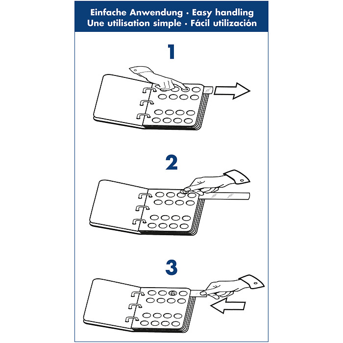 Vista Álbum para monedas de 2Euros (4 Hojas neutras) con cajetín, azul
