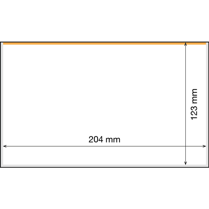 Hojas para billetes de banco,  Basic 204 x 123 mm, paquete de 50