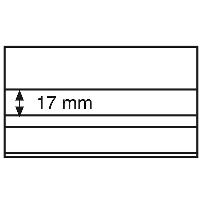 Fichas standard PVC 148x85 mm, 2 band.transp.Hoja prot.cartón negro, paquete de100 (PVC)