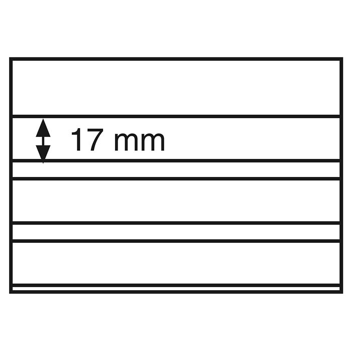 Fichas standard PVC 148x105mm, 3 band.transp.Hoja prot.cartón negro paquete de 100 (PVC