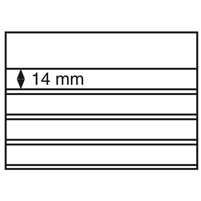 Fichas standard PVC 158x113 mm, 4 band.transp.Hoja prot.cartón negro paquete de 100