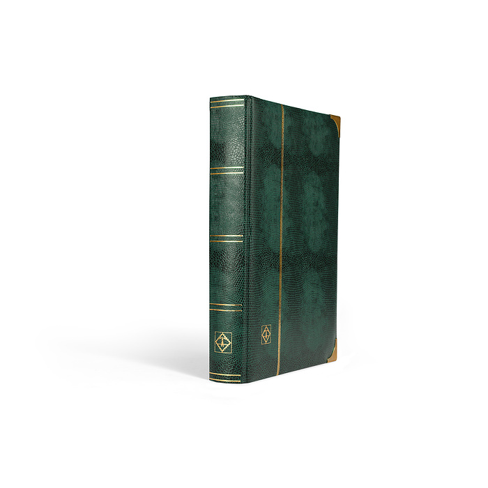 Comfort Clasificador A4 64 páginas negra tapa imitación cocodrilo con esq.de dorados verd