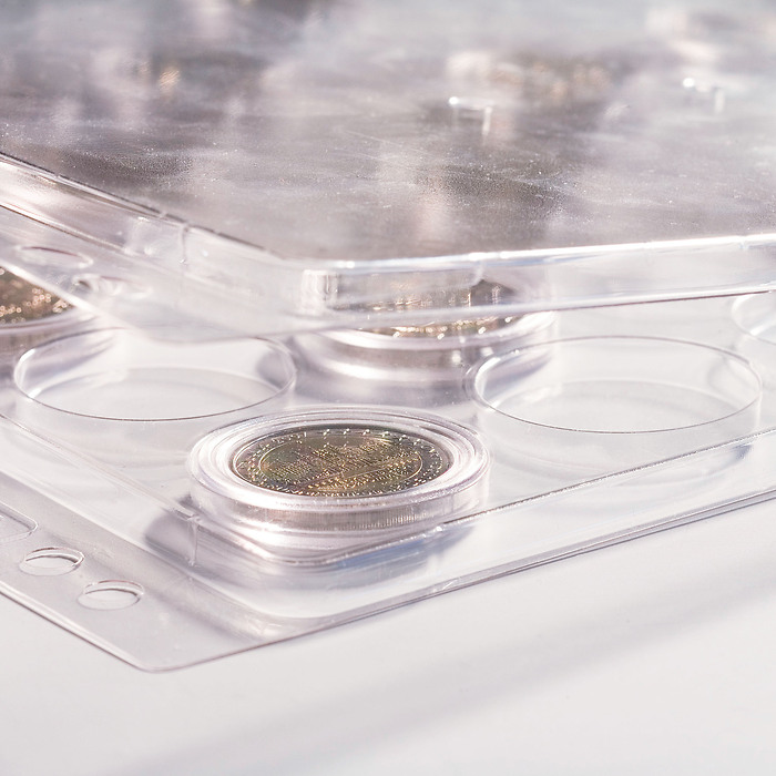 Hojas para monedas Encap, para 48cápsulas de monedas con un diámetro interiorde 24-25 mm
