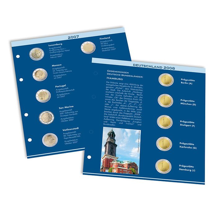 Complemento-suplemento para álbum NUMIS, de 2 Euros 2012/2013