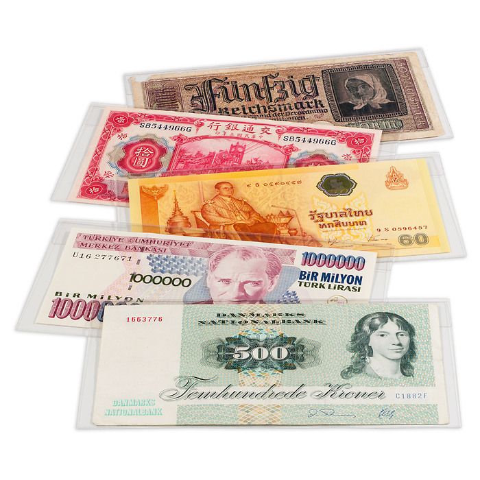 Fundas protectoras para billetes de banco BASIC, 158 x 75 mm