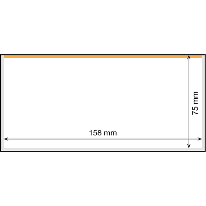 Hojas para billetes de banco,  Basic 158 x 75 mm, paquete de 50