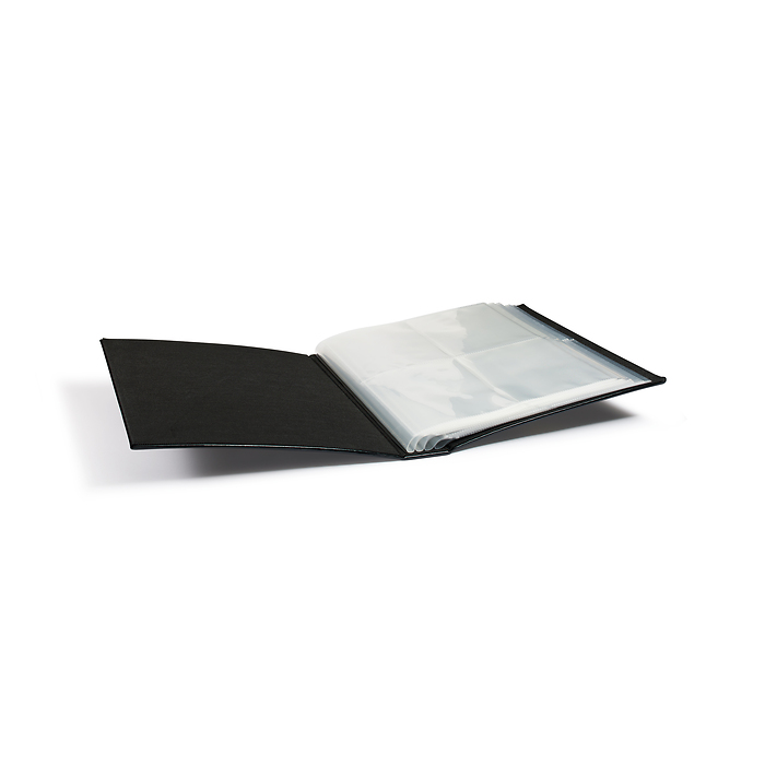 Álbum para 400 tarjetas postales, negro, con 50 fundas transparentes