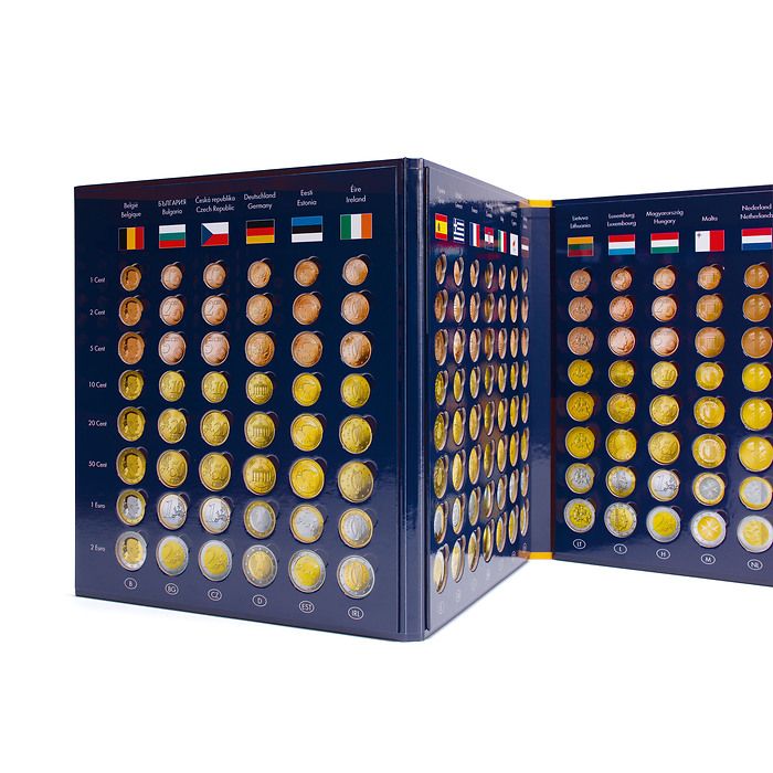 Álbum para monedas PRESSO Euro Coin Collection, para insertar 26 series completas