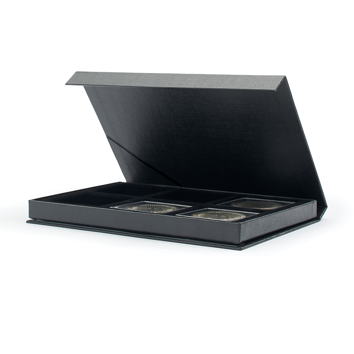 Airbox estuche con función de   Presentación para 6 cápsulas  Quadrum, negro