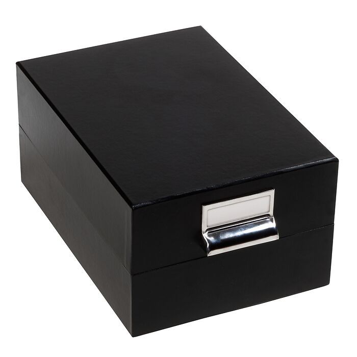 Caja archivadora LOGIK, tamaño interior 170 x 120 mm, negro