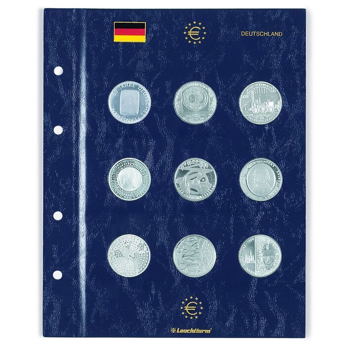 Hojas para monedas VISTA, Alemanas conmemorativas de 10/20/25 Euros