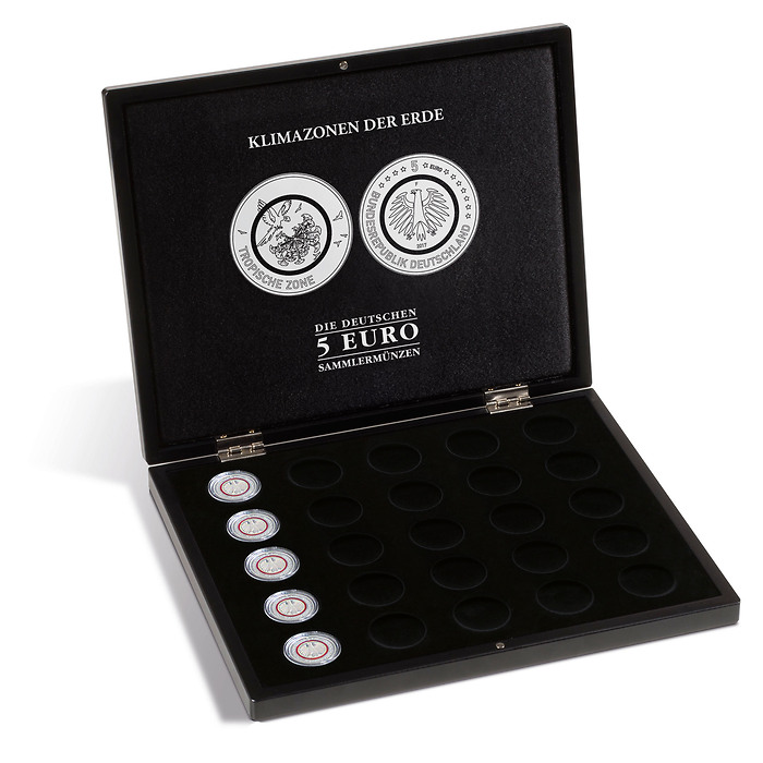 Estuche para monedas de colección alem. de 5 € 'Zonas climáticas de la Tierra' encápsulas