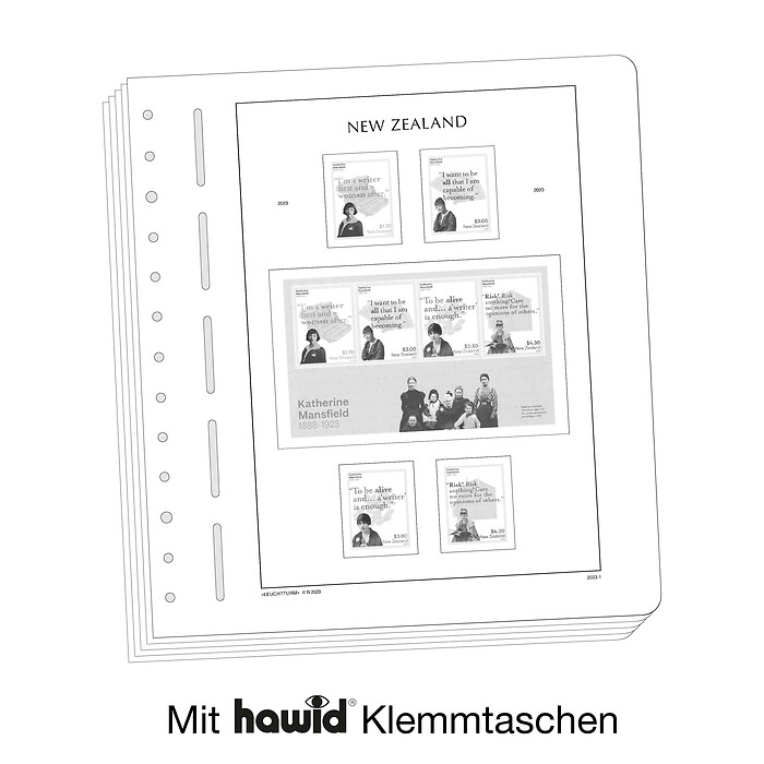 Leuchtturm SF-hojas preimpresas Nueva Zelanda 2015-2019