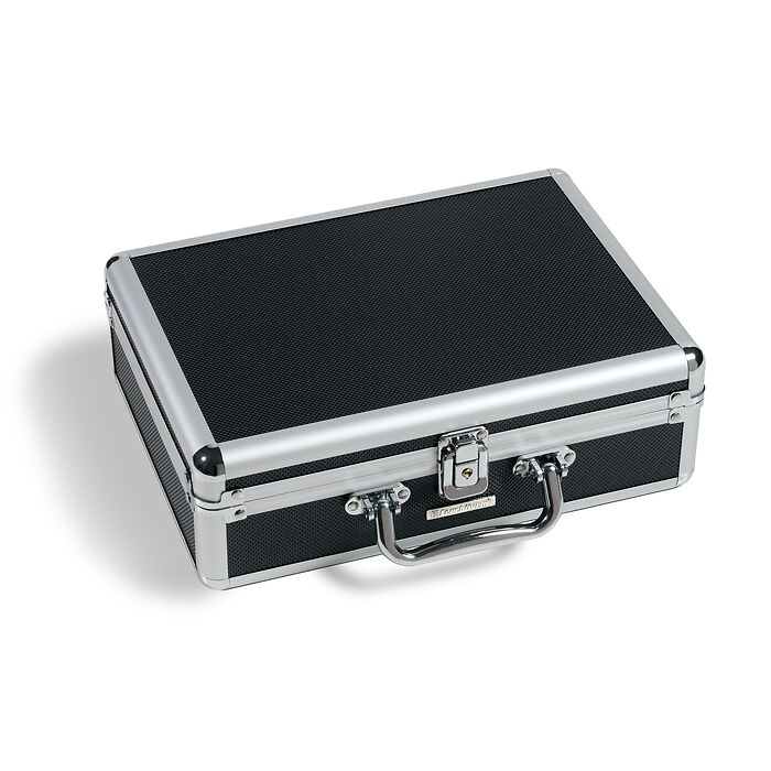 Maletín Cargo S6 para 144 monedas de 2 Euros en cápsulas, negro / plateado