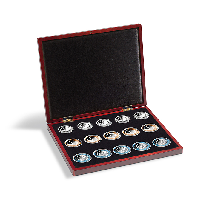 Estuche para 15 monedas de colección alemanas de 10 € 'Aire  se mueve' encápsulas