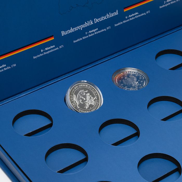 Estuche Lucca para 30 monedas conmemorativas alemanas de 20 euros en cápsulas