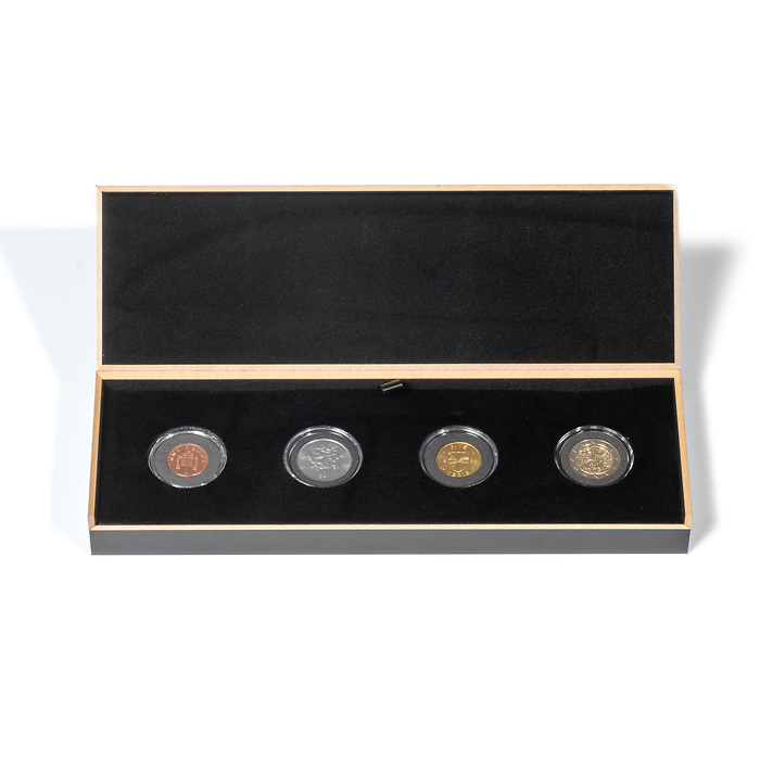 Estuche Luxor por cuatro monedas en cápsules de monedas