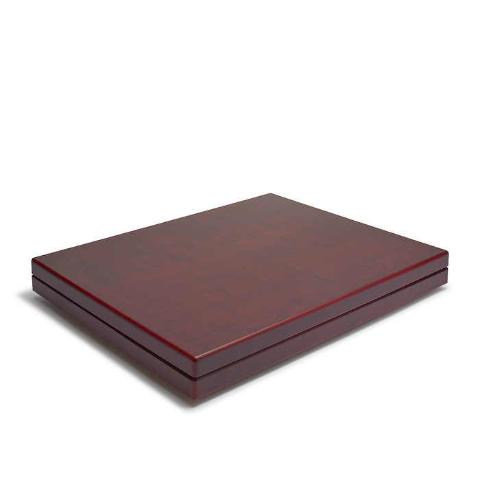 Volterra Uno - Estuche para 8  lingote de oro estampado en blíster, caoba