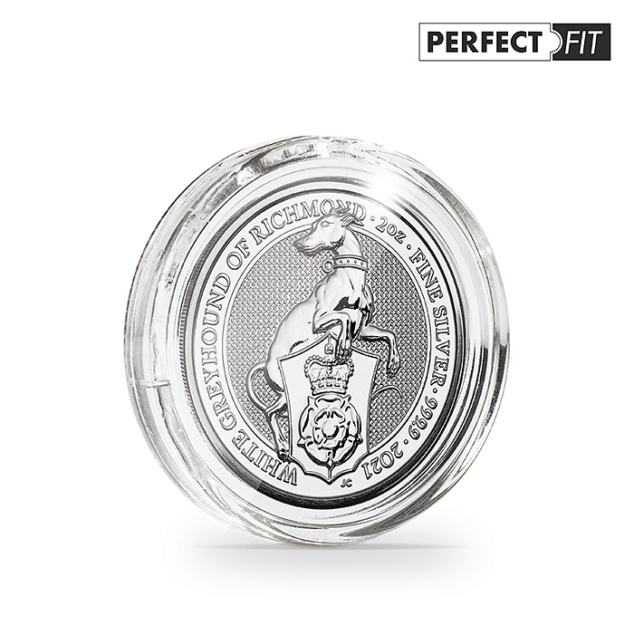 Ultra Cápsulas Perfect Fit para 2 oz. Queen's Beasts Silver  (38,61 mm), paquete de 10