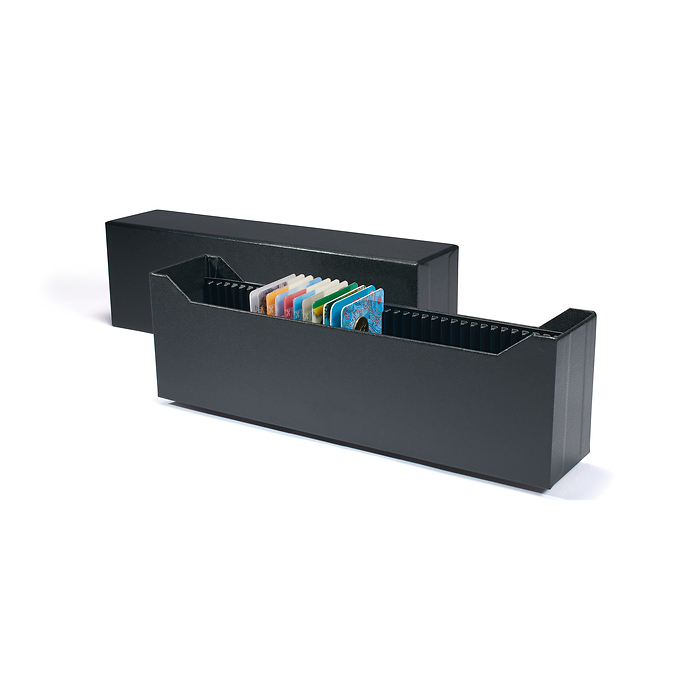 Caja archivadora Logik para 40 lingote de oro en blíster, formato vertical, negro
