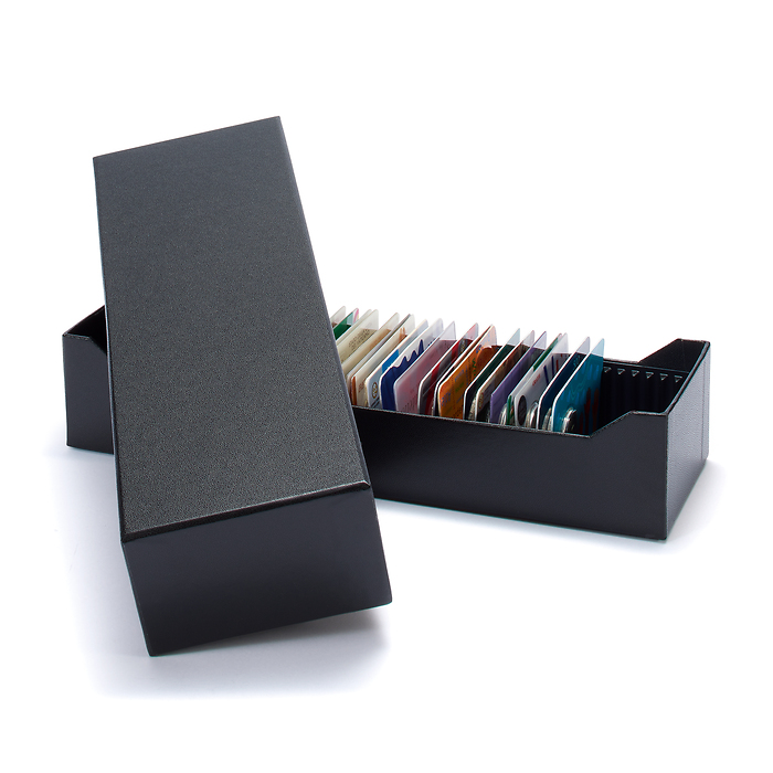 Caja archivadora Logik para 40 lingote de oro en blíster, formato horizontal, negro