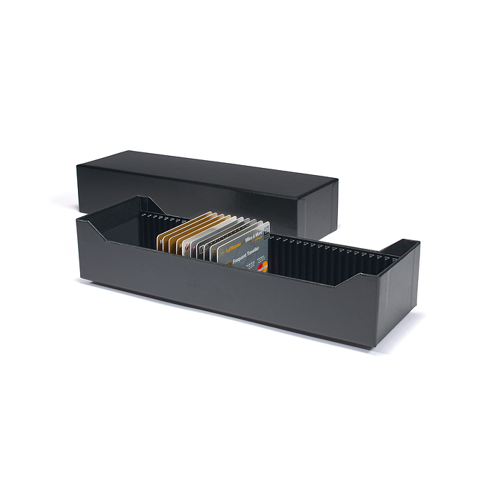 Caja archivadora Logik para 40 lingote de oro en blíster, formato horizontal, negro