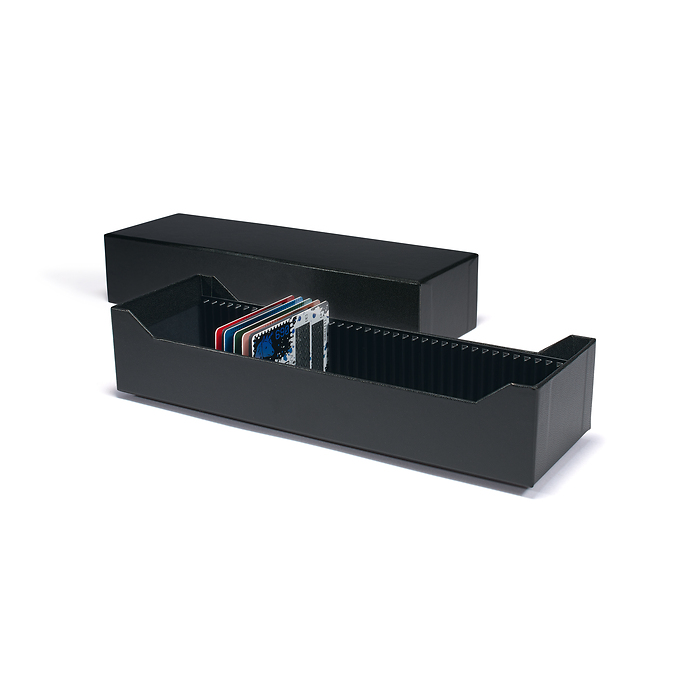 Caja archivadora Logik para 40 lingote de oro en blíster, formato horizontal, negro