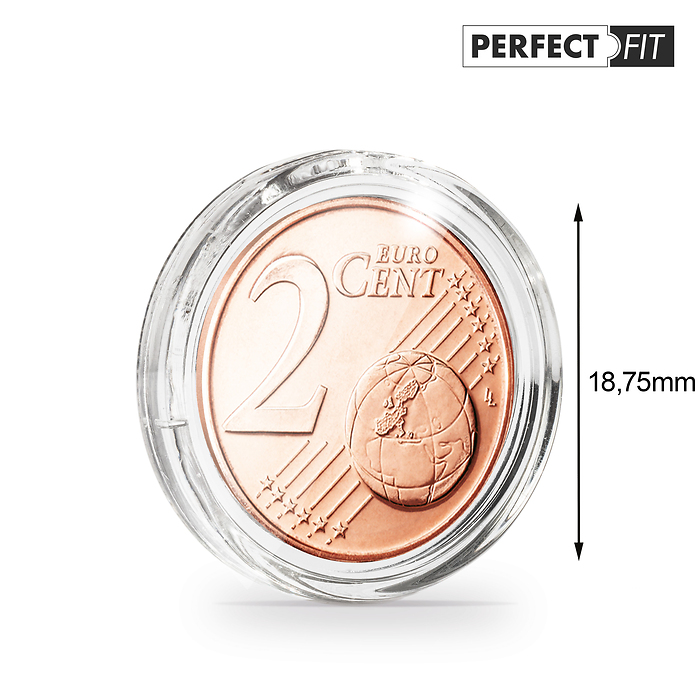 Cápsulas Ultra Perfect Fit para 2 Euro-Cent (18,75 mm), paquete de 10