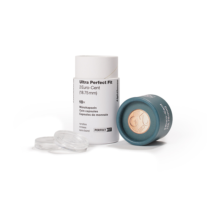 Cápsulas Ultra Perfect Fit para 2 Euro-Cent (18,75 mm), paquete de 10