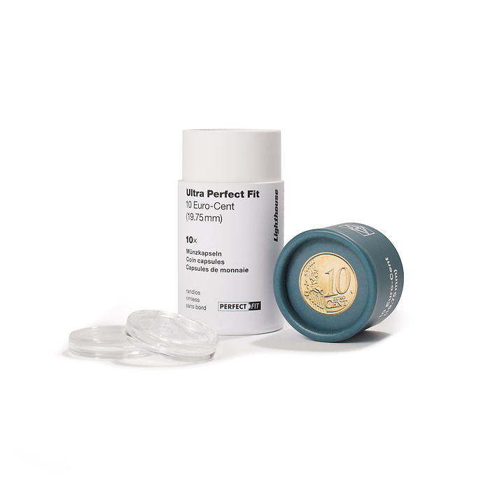 Cápsulas Ultra Perfect Fit paa 10 Euro-Cent (19,75 mm), paquete de 10