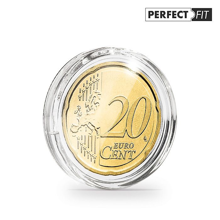 Cápsulas ULTRA Perfect Fit para 20 Euro-Cent (22,25 mm), paquete de 10
