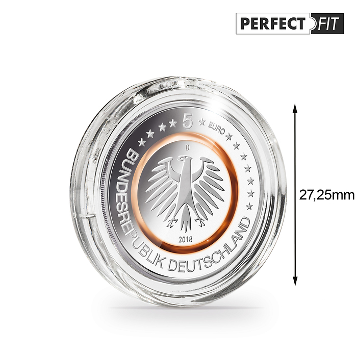 Ultra Cápsulas Perfect Fit para alemanes 5 Euro (27,25 mm),   paquete de 10