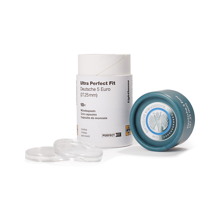 Ultra Cápsulas Perfect Fit para alemanes 5 Euro (27,25 mm),   paquete de 10