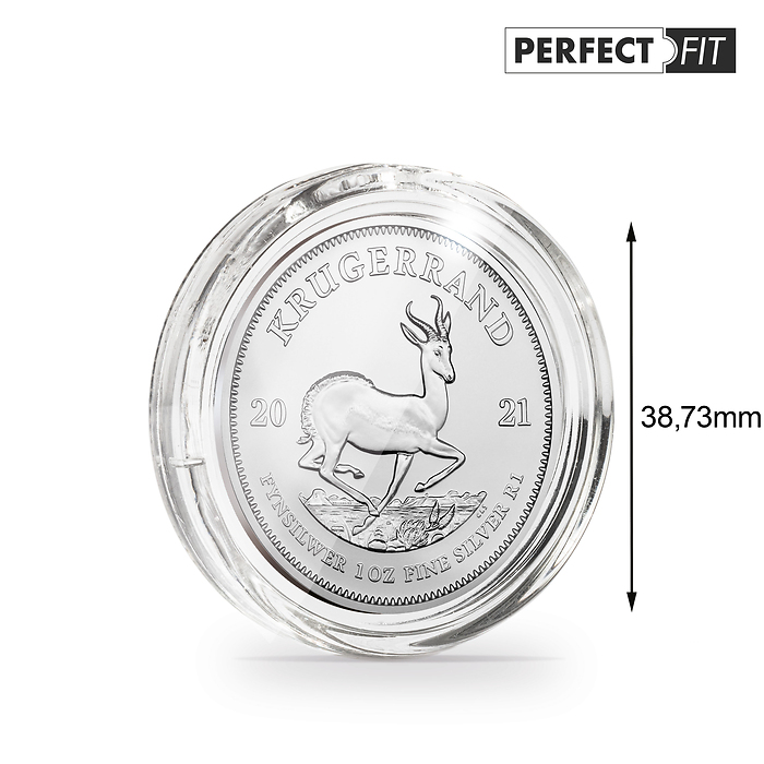 Ultra Cápsulas Perfect Fit para 1 oz. Krugerrand Plata (39 mm), paquete de 10