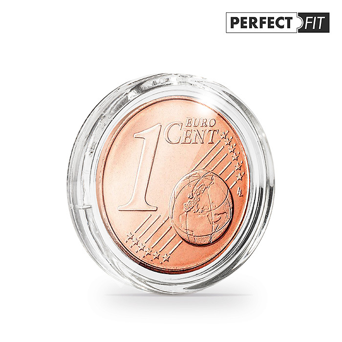 Cápsulas Ultra Perfect Fit para 1 Euro-Cent (16,25 mm), paquete de 100