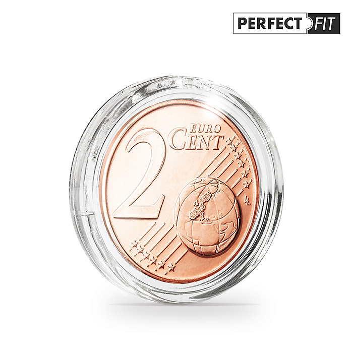Cápsulas Ultra Perfect Fit para 2 Euro-Cent (18,75 mm), paquete de 100