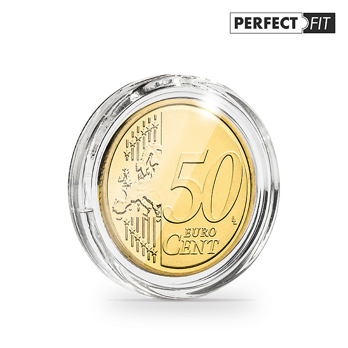Cápsulas Ultra Perfect Fit para 50 Euro-Cent (24,25 mm), paquete de 100