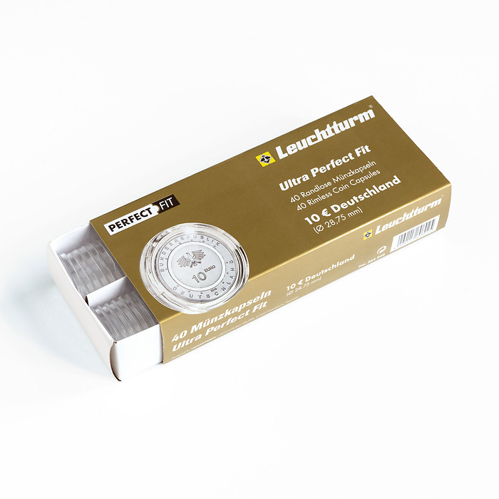 Ultra Cápsulas Perfect Fit para alemanes 10 Euro (28,75 mm), paquete de 40