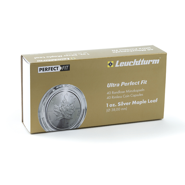 Ultra Cápsulas Perfect Fit para 1 oz. Maple Leaf argent (38,00 mm), paquete de 40