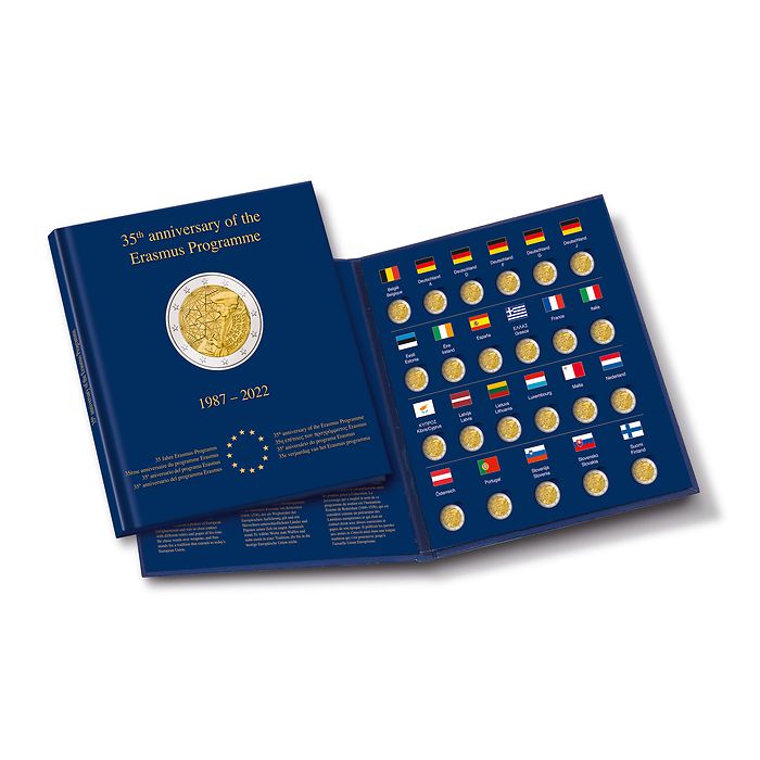 Álbum PRESSO para 23 monedas conmemorativas europ. de 2€'Erasmus'