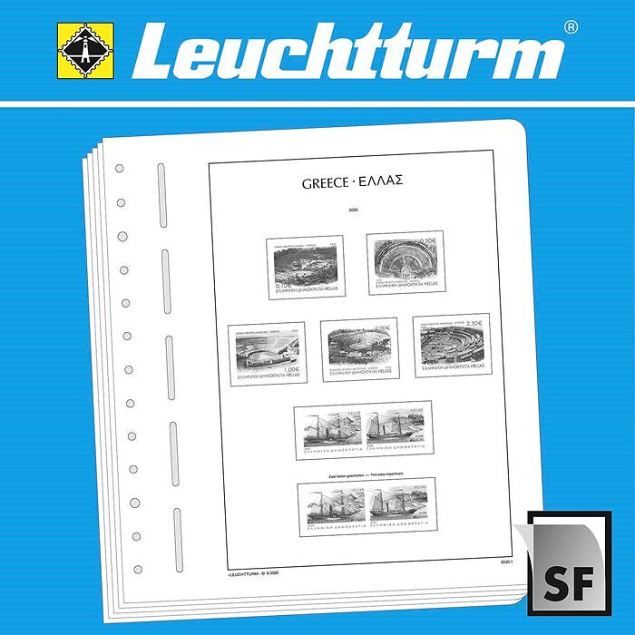 Leuchtturm SF-hojas preimpresas Grecia 2020-2024