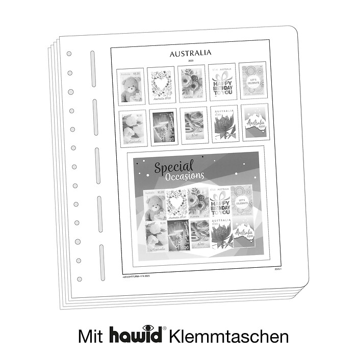 Leuchtturm SF-hojas preimpresas Australia 2020-2024