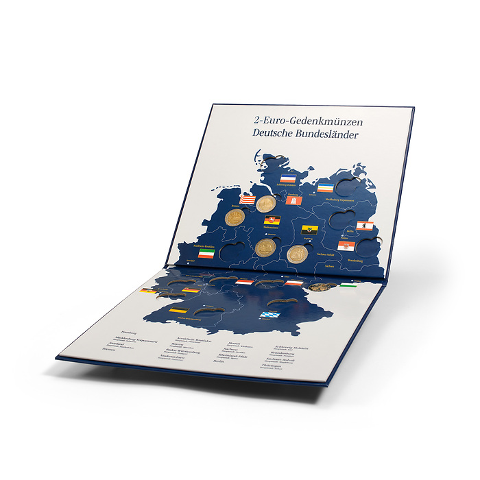 Álbum para monedas Presso, Euro-Collection para monedas de 2 Euros 'Deutsche Bundesländer'